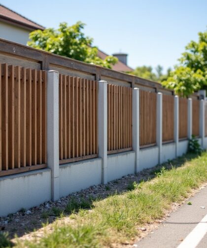 Prix au mètre : combien coûte la pose d'une clôture rigide avec soubassement en béton ?